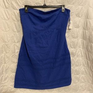Blue linen short maxi dress.  NWT!!